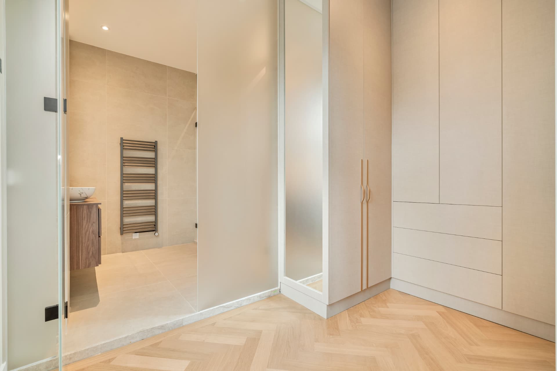 Bedroom and wardrobe