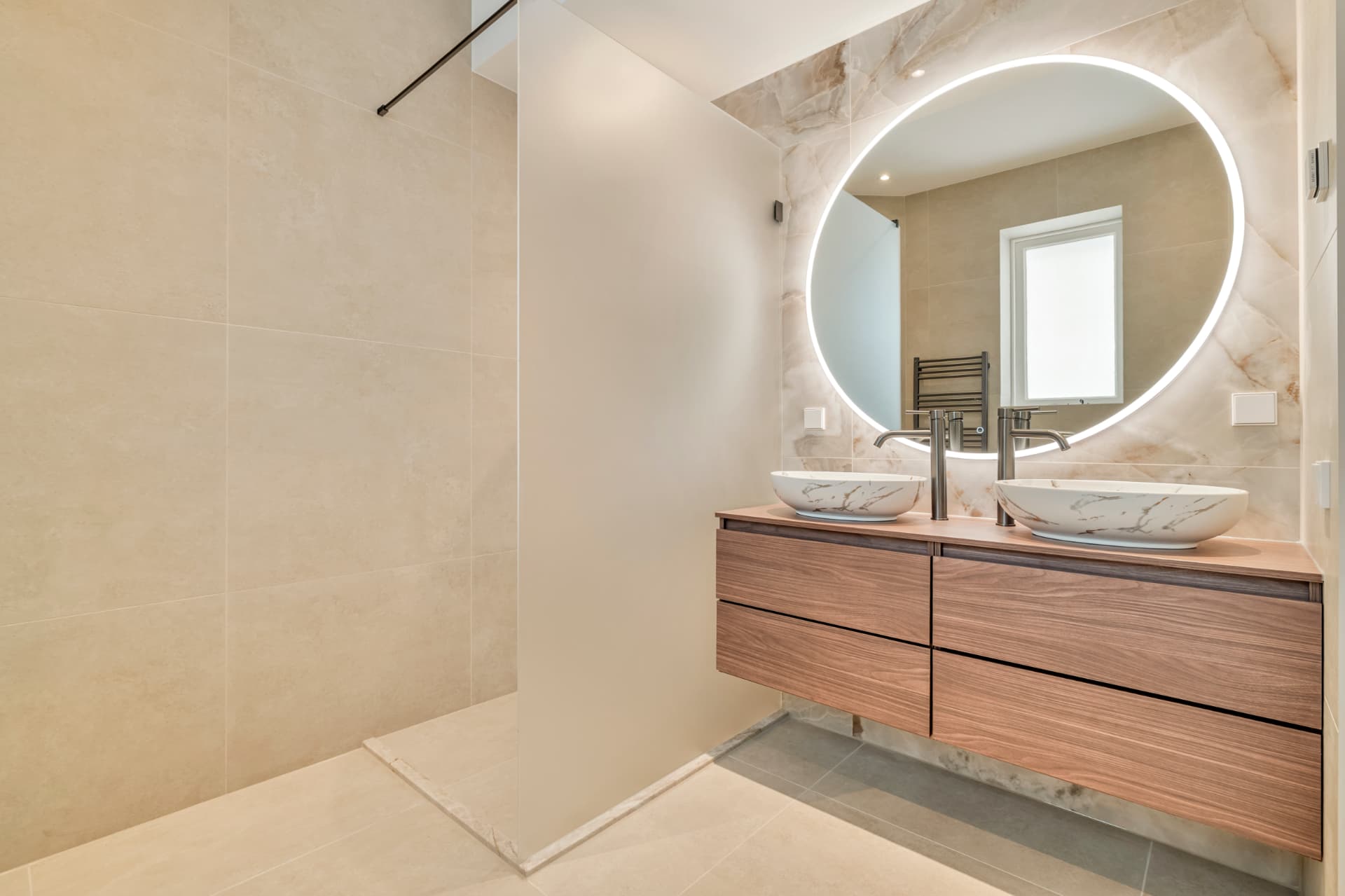 Bathroom with double vanity